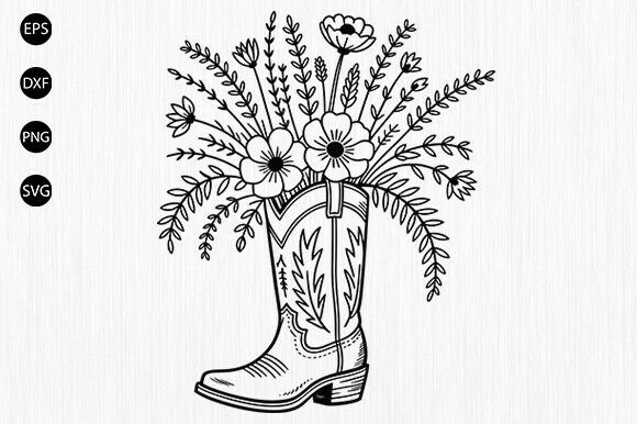 Cowboy Boots with Flower SVG: A Designer’s Practical Take