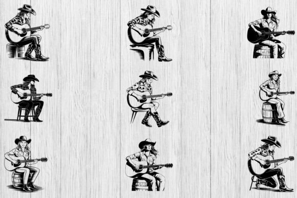 Cowgirl Guitar SVG Bundle Review for Real Embroidery Projects