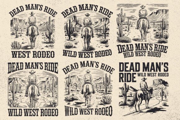 Dead Man’s Rodeo Cowboy SVG Review: Bold and Bony Western Charm