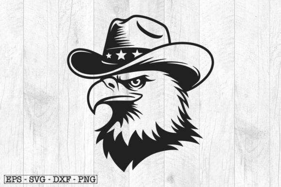 Eagle SVG, Cowboy Eagle DXF: A Bold Western Embroidery Design for Crafters