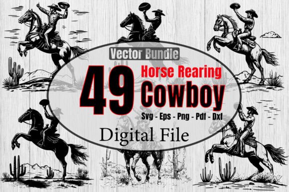 Horse Rearing Cowboy Svg Bundle: A Designer’s Practical Take