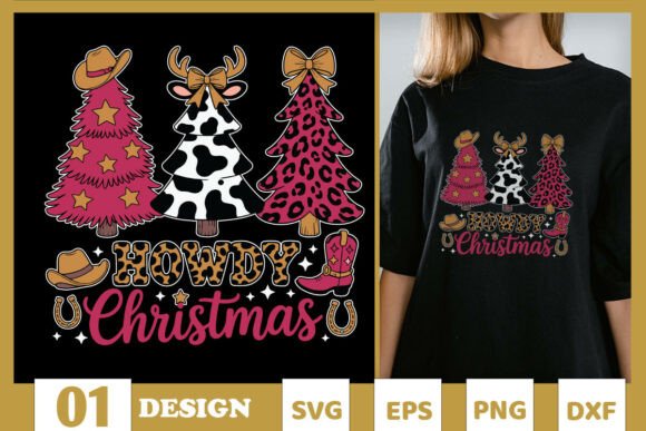 Howdy Christmas Cowgirl Western SVG Review