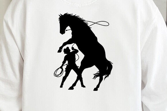 Roping Cowboy Svg: A Wild West Design for Real Embroidery Projects