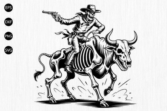 Skeleton Cowboy SVG: A Bold Statement for Your Embroidery Projects