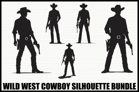 Wild West Cowboy Silhouette Bundle Review for Real Projects